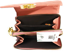Load image into Gallery viewer, MariaKinz: Forever Synthetic Leather Clutch Purse with Crossbody/Shoulder Strap (Dusty Rose) MariaKinz