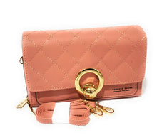 Load image into Gallery viewer, MariaKinz: Forever Synthetic Leather Clutch Purse with Crossbody/Shoulder Strap (Dusty Rose) MariaKinz
