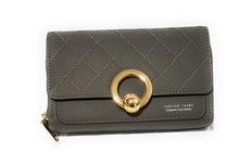 Load image into Gallery viewer, MariaKinz: Forever Synthetic Leather Clutch Purse with Crossbody/Shoulder Strap (Gray) MariaKinz