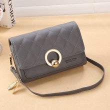 Load image into Gallery viewer, MariaKinz: Forever Synthetic Leather Clutch Purse with Crossbody/Shoulder Strap (Gray) MariaKinz