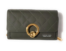 Load image into Gallery viewer, MariaKinz: Forever Synthetic Leather Clutch Purse with Crossbody/Shoulder Strap (Gray) MariaKinz
