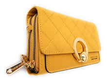 Load image into Gallery viewer, MariaKinz: Forever Synthetic Leather Clutch Purse with Crossbody/Shoulder Strap (Matte Yellow) MariaKinz