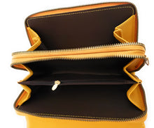 Load image into Gallery viewer, MariaKinz: Forever Synthetic Leather Clutch Purse with Crossbody/Shoulder Strap (Matte Yellow) MariaKinz