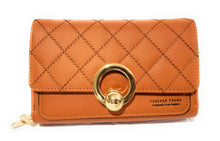 Load image into Gallery viewer, MariaKinz: Forever Synthetic Leather Clutch Purse with Crossbody/Shoulder Strap (Mustard) MariaKinz