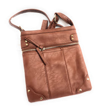 Load image into Gallery viewer, MariaKinz Leather Multi Pocket Shoulder Sling Women Purses and Handbags MariaKinz