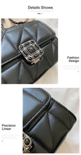 Load image into Gallery viewer, MariaKinz Leather Shoulder/Crossbody Quilted Bag and Mid Size Black Purse with Convertible Chain Strap MariaKinz