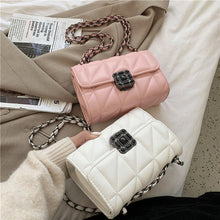 Load image into Gallery viewer, MariaKinz Leather Shoulder/Crossbody Quilted Bag and Mid Size Pink Purse with Convertible Chain Strap MariaKinz