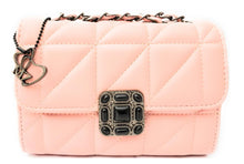 Load image into Gallery viewer, MariaKinz Leather Shoulder/Crossbody Quilted Bag and Mid Size Pink Purse with Convertible Chain Strap MariaKinz