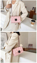 Load image into Gallery viewer, MariaKinz Leather Shoulder/Crossbody Quilted Bag and Mid Size Pink Purse with Convertible Chain Strap MariaKinz