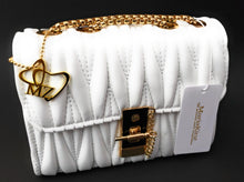 Load image into Gallery viewer, MariaKinz Leather Small Shoulder/Crossbody Quilted Bag and Purse with Convertible Chain Strap MariaKinz