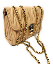 Load image into Gallery viewer, MariaKinz Leather Small Shoulder/Crossbody Quilted Bag and Purse with Convertible Chain Strap MariaKinz