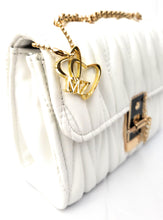 Load image into Gallery viewer, MariaKinz Leather Small Shoulder/Crossbody Quilted Bag and Purse with Convertible Chain Strap MariaKinz