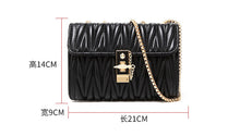 Load image into Gallery viewer, MariaKinz Leather Small Shoulder/Crossbody Quilted Bag and Purse with Convertible Chain Strap MariaKinz