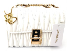 Load image into Gallery viewer, MariaKinz Leather Small Shoulder/Crossbody Quilted Bag and Purse with Convertible Chain Strap MariaKinz