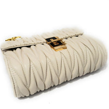 Load image into Gallery viewer, MariaKinz Leather Small Shoulder/Crossbody Quilted Bag and Purse with Convertible Chain Strap MariaKinz