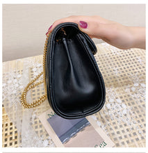 Load image into Gallery viewer, MariaKinz Leather Small Shoulder/Crossbody Quilted Bag and Purse with Convertible Chain Strap MariaKinz