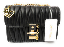 Load image into Gallery viewer, MariaKinz Leather Small Shoulder/Crossbody Quilted Bag and Purse with Convertible Chain Strap MariaKinz