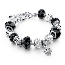 Load image into Gallery viewer, MariaKinz Moments Crystal Charm Sliver Adjustable Bracelets MariaKinz