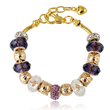 Load image into Gallery viewer, MariaKinz Moments Crystal Charm Sliver Adjustable Bracelets MariaKinz