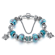 Load image into Gallery viewer, MariaKinz Moments Crystal Charm Sliver Bracelets MariaKinz