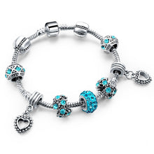 Load image into Gallery viewer, MariaKinz Moments Crystal Charm Sliver Bracelets MariaKinz