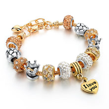 Load image into Gallery viewer, MariaKinz Moments Crystal Charm Sliver Bracelets MariaKinz