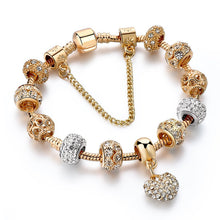 Load image into Gallery viewer, MariaKinz Moments Crystal Charm Sliver Bracelets MariaKinz