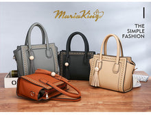 Load image into Gallery viewer, MariaKinz Multi Pockets VEGAN Leather Tassel Tote Bag for Women MariaKinz