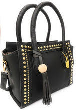 Load image into Gallery viewer, MariaKinz Multi Pockets VEGAN Leather Tassel Tote Bag for Women MariaKinz