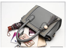 Load image into Gallery viewer, MariaKinz Multi Pockets VEGAN Leather Tassel Tote Bag for Women MariaKinz