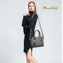 Load image into Gallery viewer, MariaKinz Multi Pockets VEGAN Leather Tassel Tote Bag for Women MariaKinz