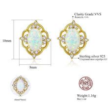 Load image into Gallery viewer, MariaKinz Opal Silver Starling Stud Earrings for Women MariaKinz