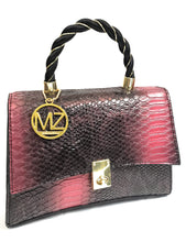 Load image into Gallery viewer, MariaKinz Red VEGAN Leather Embossed Texture Shoulder/Crossbody Handbags MariaKinz