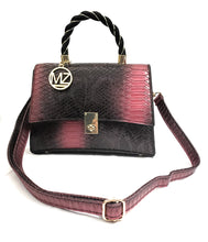 Load image into Gallery viewer, MariaKinz Red VEGAN Leather Embossed Texture Shoulder/Crossbody Handbags MariaKinz