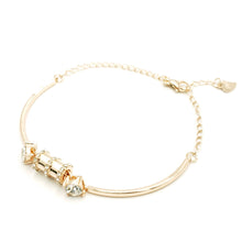 Load image into Gallery viewer, MariaKinz Rose Gold plated 925 Stamped Silver CZ Barrel Bracelet MariaKinz