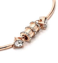 Load image into Gallery viewer, MariaKinz Rose Gold plated 925 Stamped Silver CZ Barrel Bracelet MariaKinz