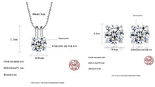 Load image into Gallery viewer, MariaKinz Signature 18K White Gold Plated 2ct Moissanite Necklace Earrings Set MariaKinz