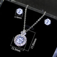 Load image into Gallery viewer, MariaKinz Signature CZ Diamond Necklace and Earring set MariaKinz