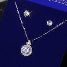 Load image into Gallery viewer, MariaKinz Signature CZ Diamond Necklace and Earring set MariaKinz