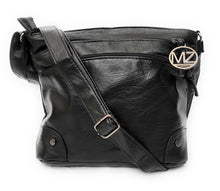 Load image into Gallery viewer, MariaKinz Soft Leather 4 Zipper Pockets Crossbody Purse and Handbag MariaKinz