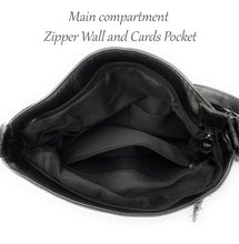 Load image into Gallery viewer, MariaKinz Soft Leather 4 Zipper Pockets Crossbody Purse and Handbag MariaKinz