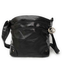 Load image into Gallery viewer, MariaKinz Soft Leather 4 Zipper Pockets Crossbody Purse and Handbag MariaKinz