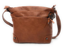 Load image into Gallery viewer, MariaKinz Soft Leather 4 Zipper Pockets Crossbody Purse and Handbag MariaKinz
