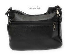 Load image into Gallery viewer, MariaKinz Soft Leather 5 Zipper Pockets Shoulder Purse and Handbag MariaKinz