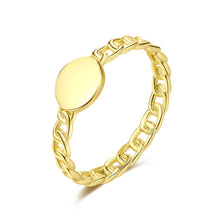 Load image into Gallery viewer, MariaKinz Stackable Base Ring14K Gold Plated Stamped 925 Sterling Silver MariaKinz