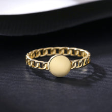 Load image into Gallery viewer, MariaKinz Stackable Base Ring14K Gold Plated Stamped 925 Sterling Silver MariaKinz