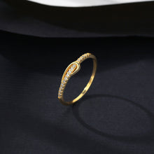 Load image into Gallery viewer, MariaKinz Stackable Love Knot Ring14K Gold Plated Stamped 925 Sterling Silver MariaKinz