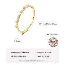 Load image into Gallery viewer, MariaKinz Stackable Promise Ring14K Gold Plated Stamped 925 Sterling Silver MariaKinz