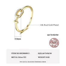 Load image into Gallery viewer, MariaKinz Stackable Ring14K Gold Plated Stamped 925 Sterling Silver MariaKinz