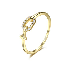 Load image into Gallery viewer, MariaKinz Stackable Ring14K Gold Plated Stamped 925 Sterling Silver MariaKinz